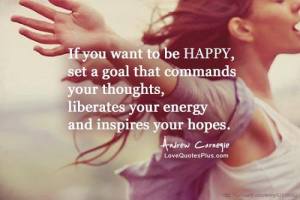 be happy set goals