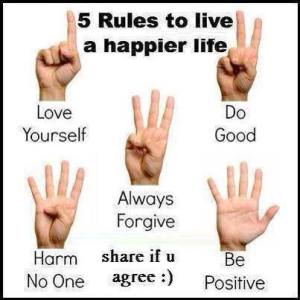 five rules to happier life