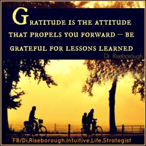 gratitude is the attitude that propels you forward