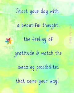 start your day with gratitude