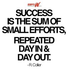 success is the sum of small efforts repeated day in and day out