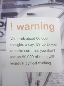 60,000 thoughts a day don't waste