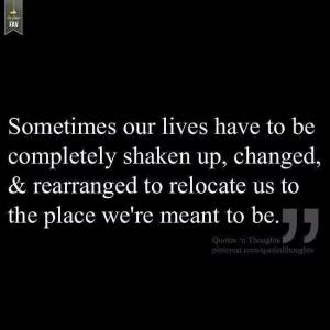 sometimes we need to be shaken up