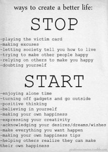 stop being victim start living strong